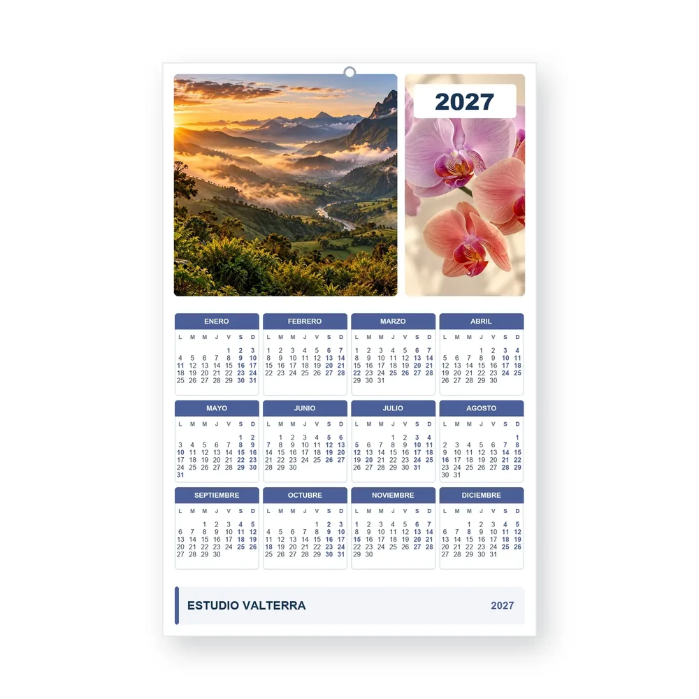 Calendario de diseño propio PG27-13-16