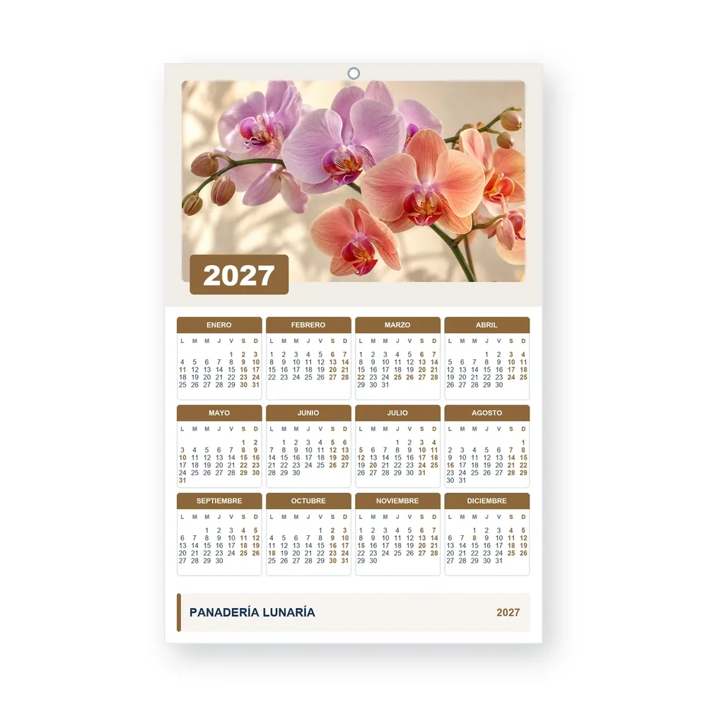 Calendario de diseño propio PG27-14-16