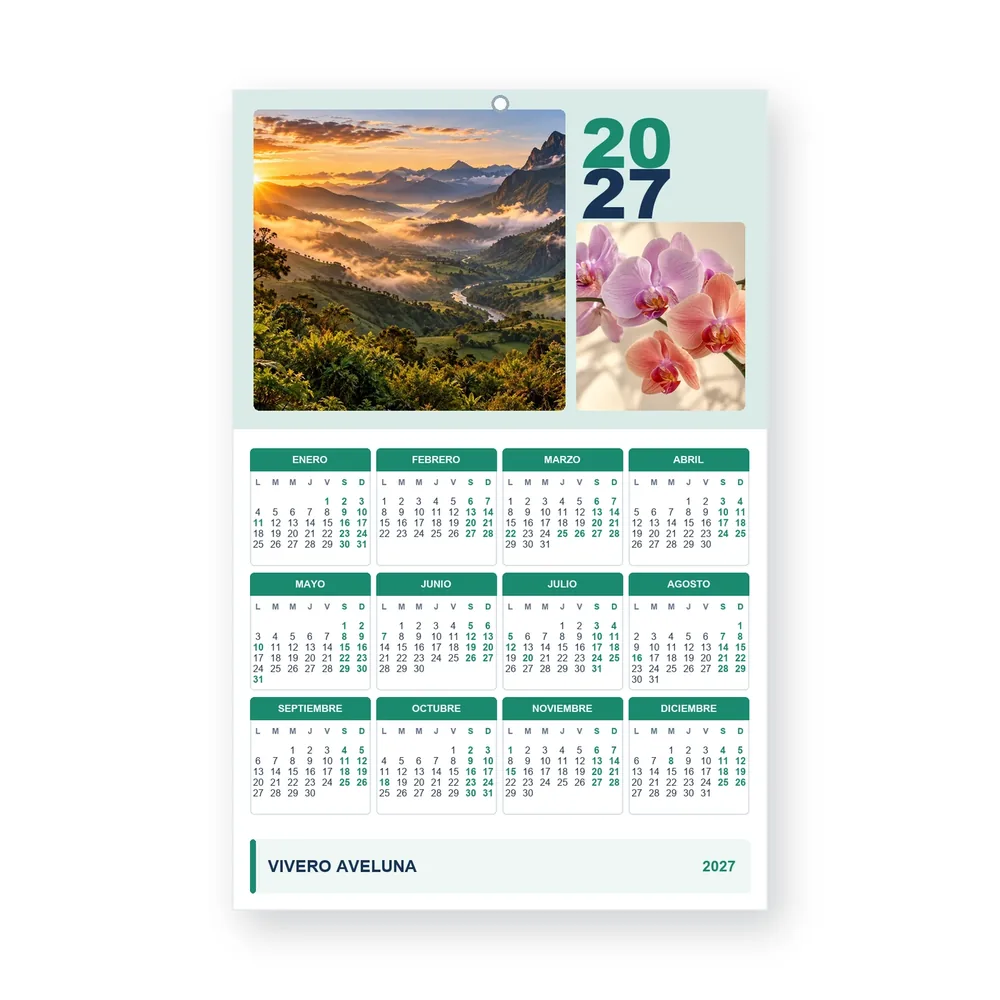 Calendario de diseño propio PG27-14-18