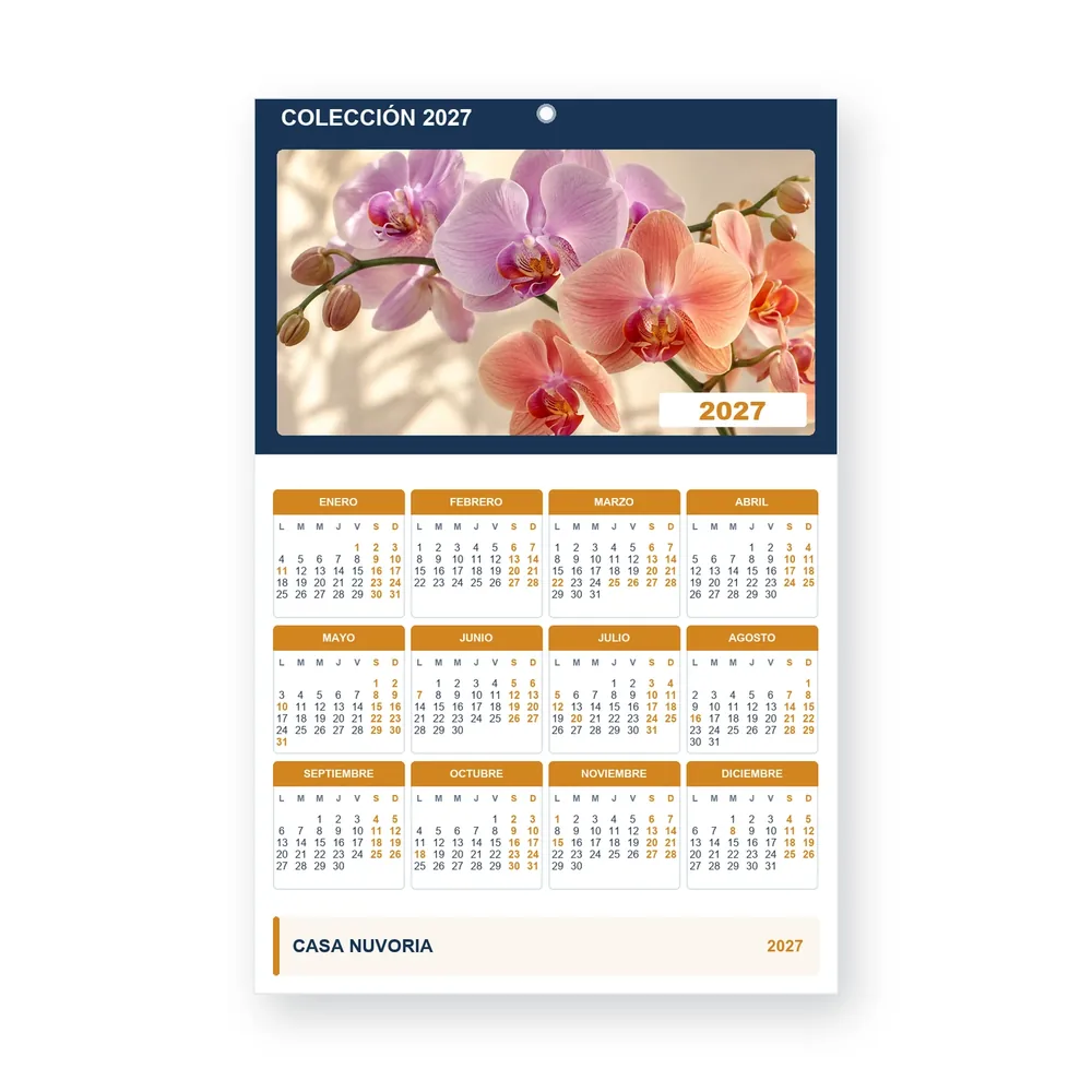 Calendario de diseño propio PG27-15-18