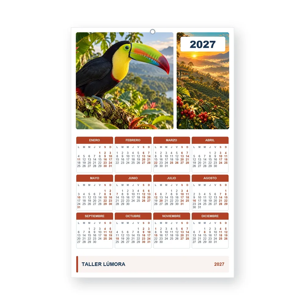 Calendario de diseño propio PG27-17-18