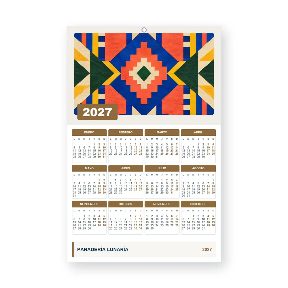 Calendario de diseño propio PG27-18-12