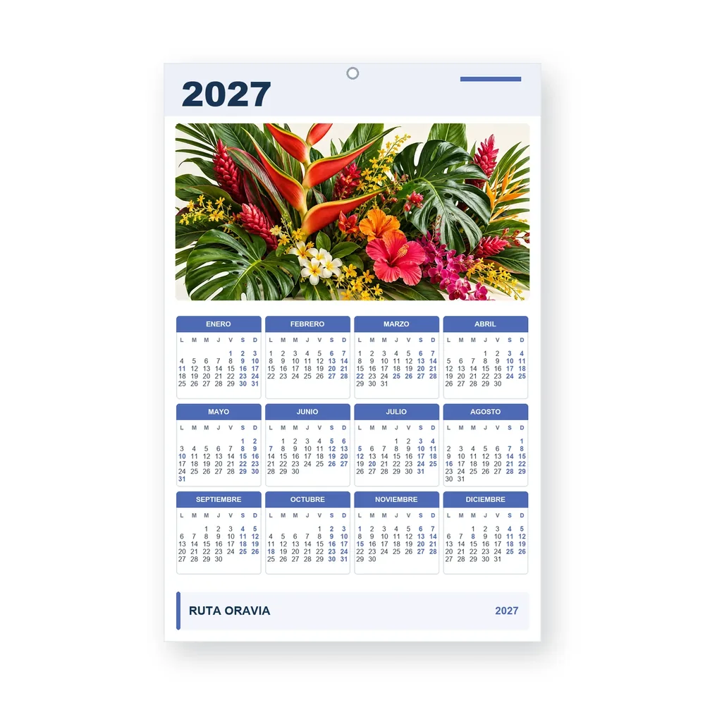 Calendario de diseño propio PG27-18-16