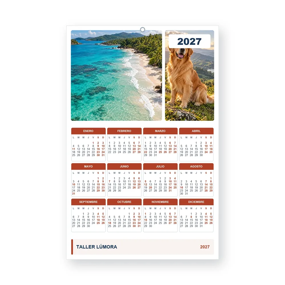 Calendario de diseño propio PG27-18-17