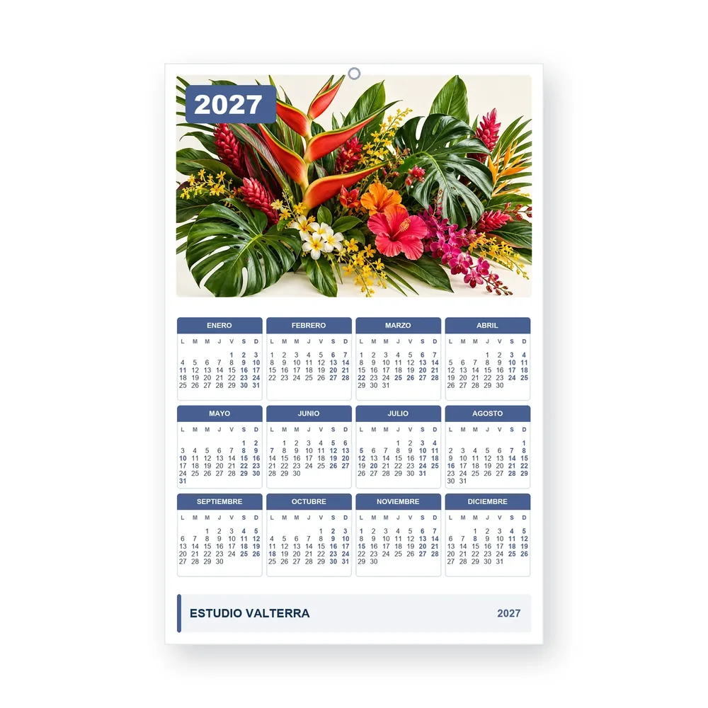 Calendario de diseño propio PG27-19-18