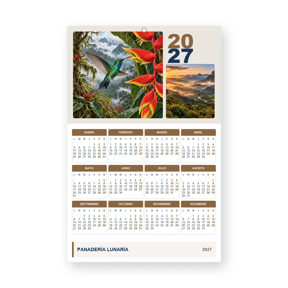Calendario de diseño propio PG27-21-17