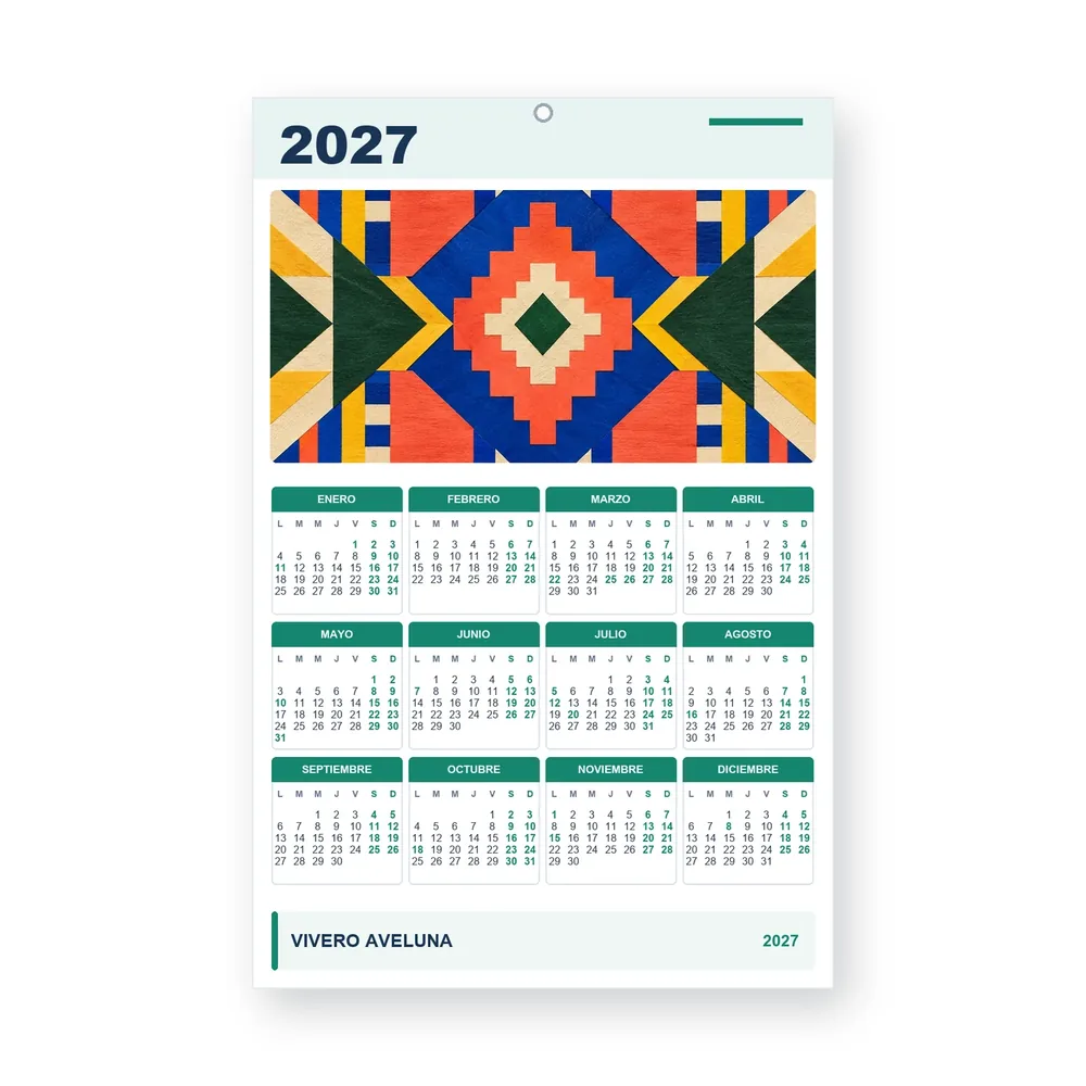 Calendario de diseño propio PG27-27-10