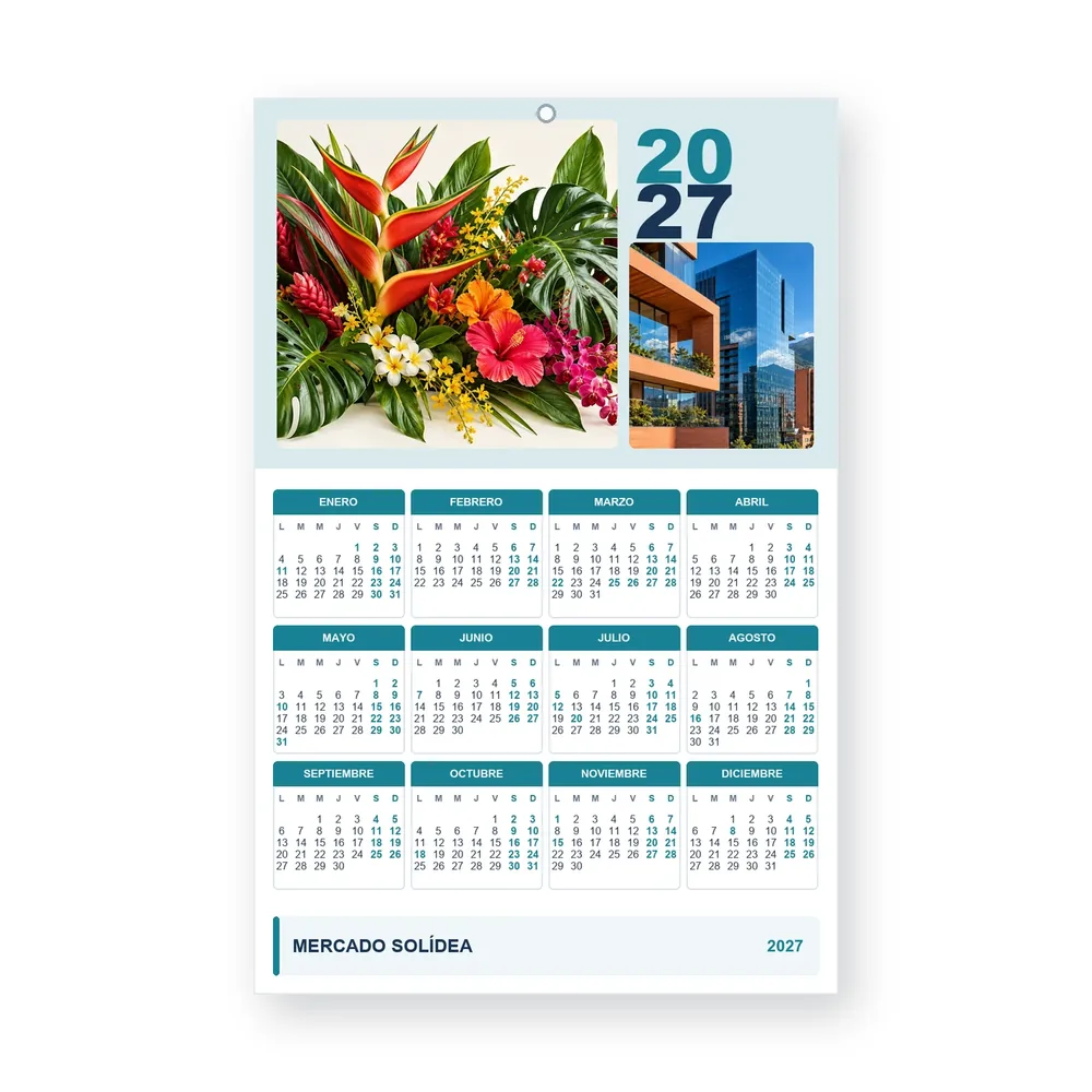 Calendario de diseño propio PG27-27-14