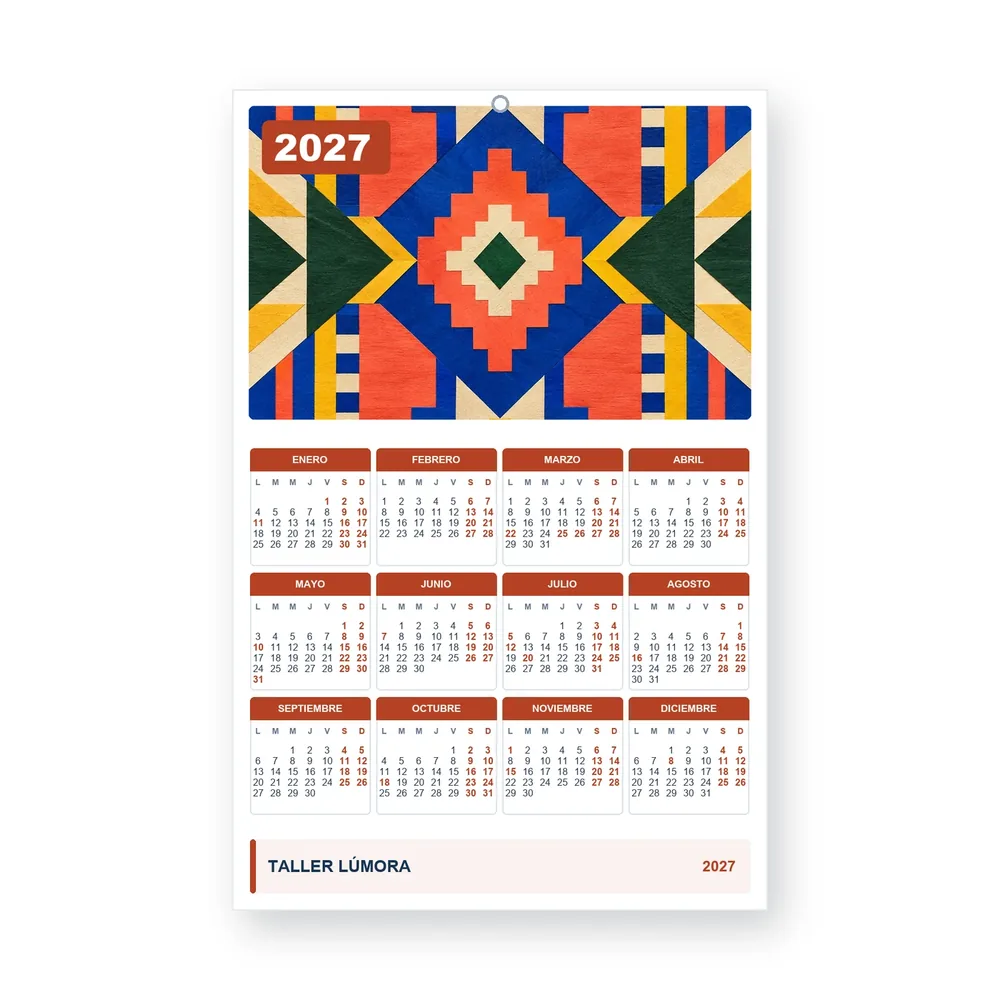 Calendario de diseño propio PG27-28-12
