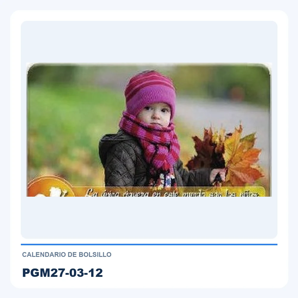 Calendario de Bolsillo PGM27-03-12