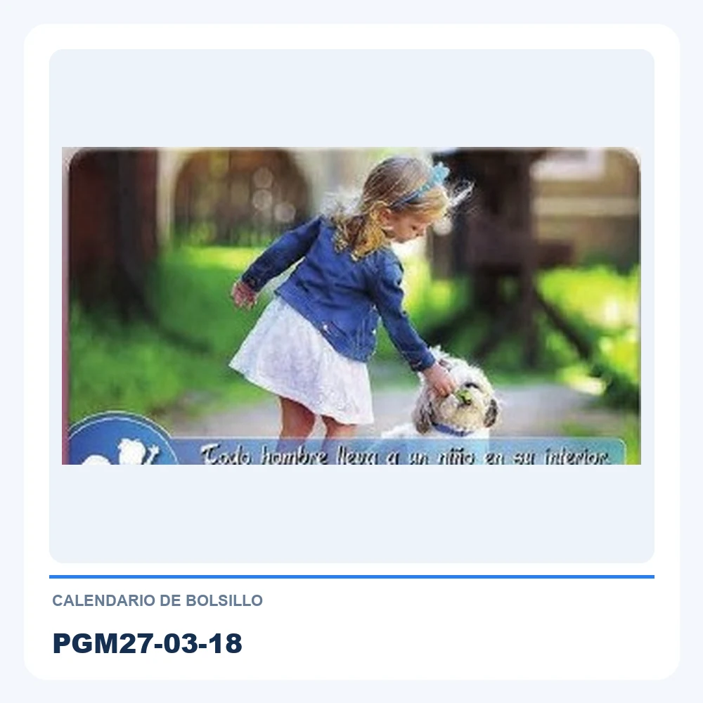 Calendario de Bolsillo PGM27-03-18