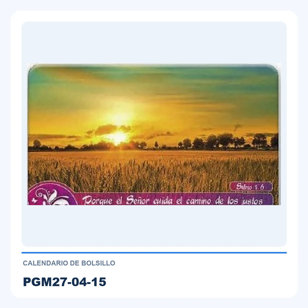 Calendario de Bolsillo PGM27-04-15