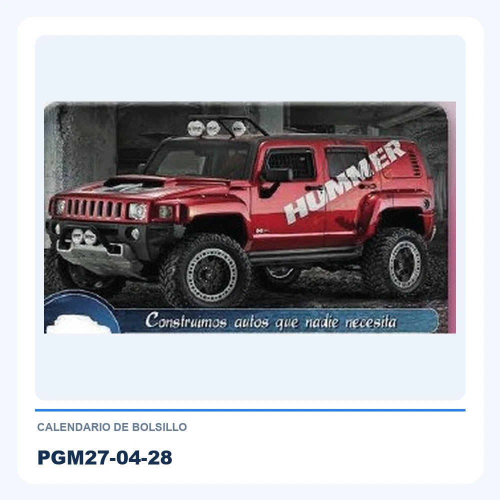 Calendario de Bolsillo PGM27-04-28