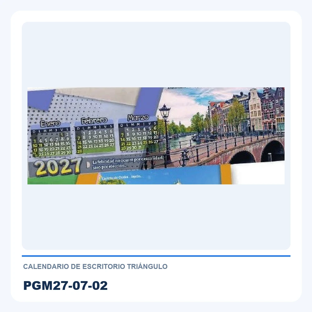 Calendario de Escritorio Triángulo PGM27-07-02
