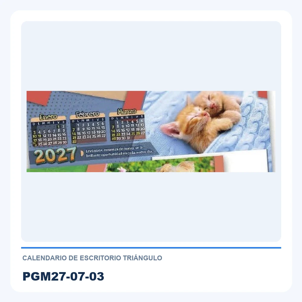 Calendario de Escritorio Triángulo PGM27-07-03