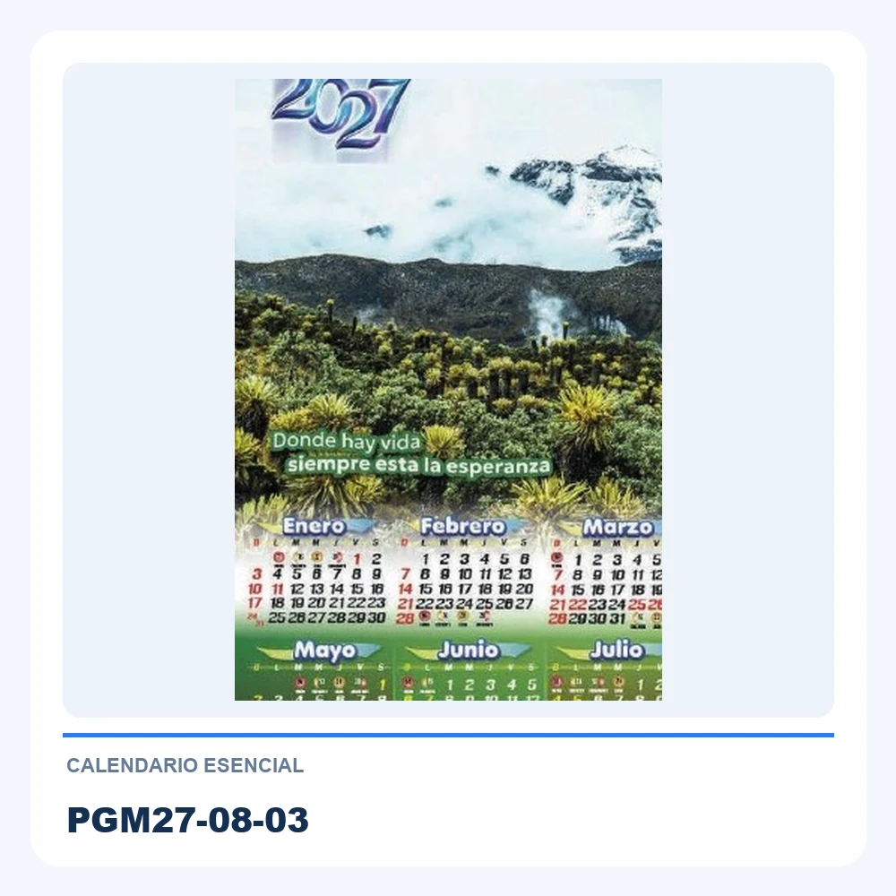 Calendario Esencial PGM27-08-03