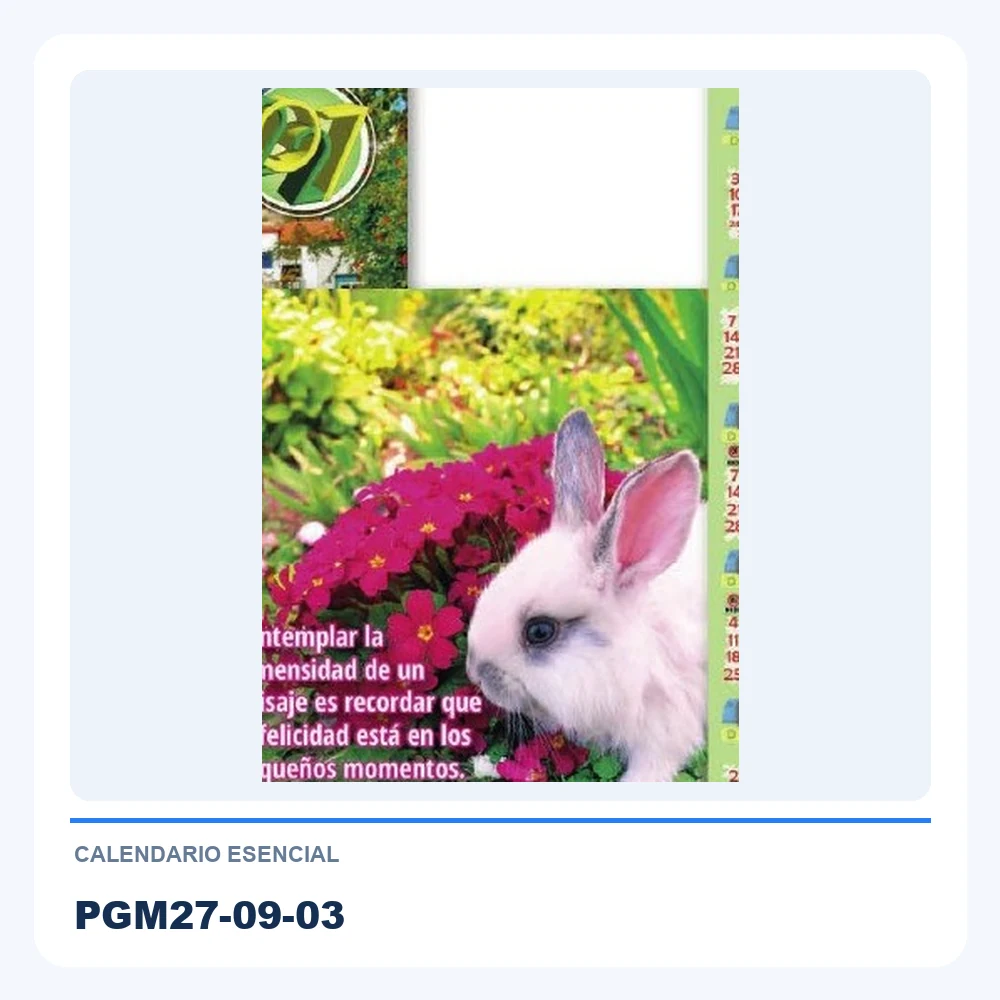 Calendario Esencial PGM27-09-03