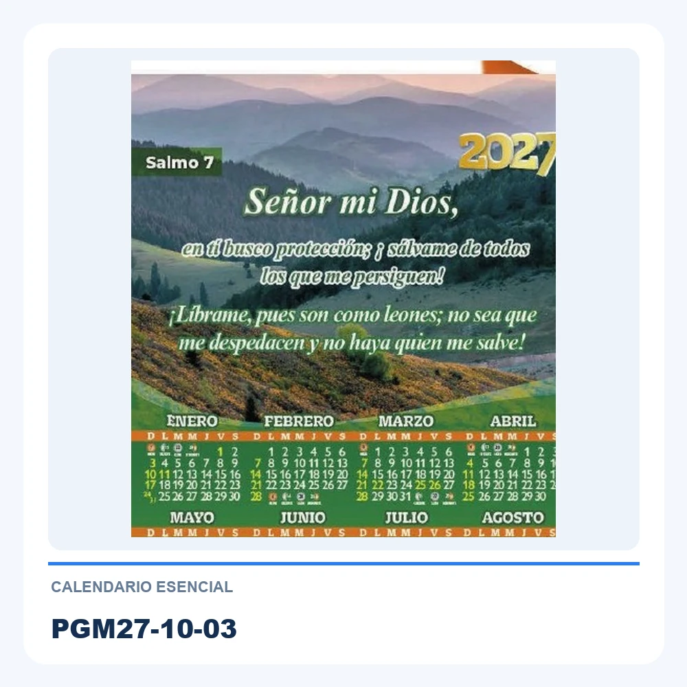Calendario Esencial PGM27-10-03