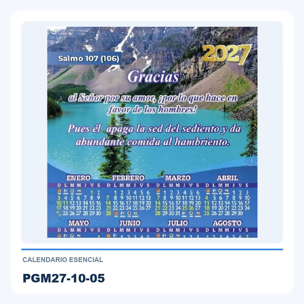 Calendario Esencial PGM27-10-05