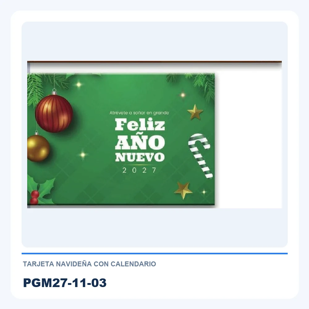 Tarjeta Navideña con Calendario (con sobre) PGM27-11-03