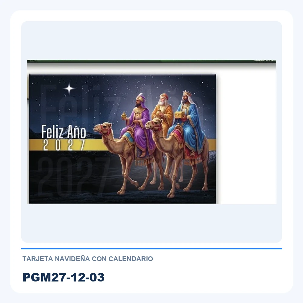 Tarjeta Navideña con Calendario (con sobre) PGM27-12-03