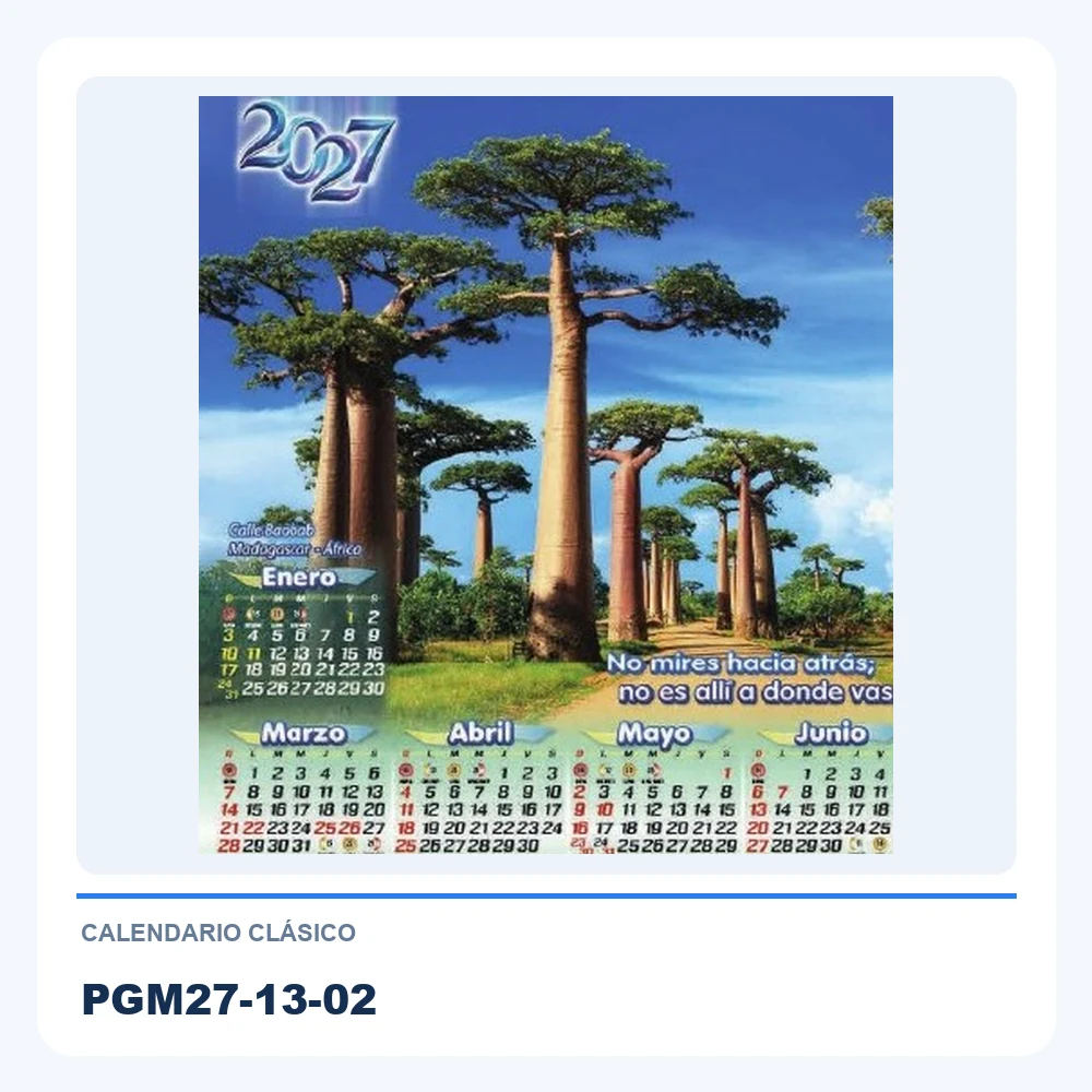 Calendario Clásico PGM27-13-02