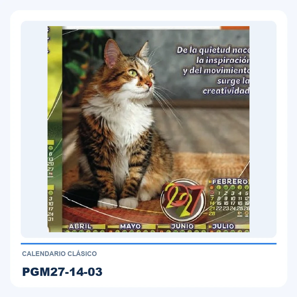 Calendario Clásico PGM27-14-03