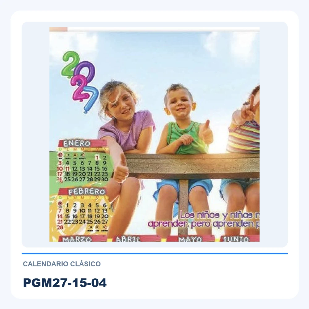 Calendario Clásico PGM27-15-04
