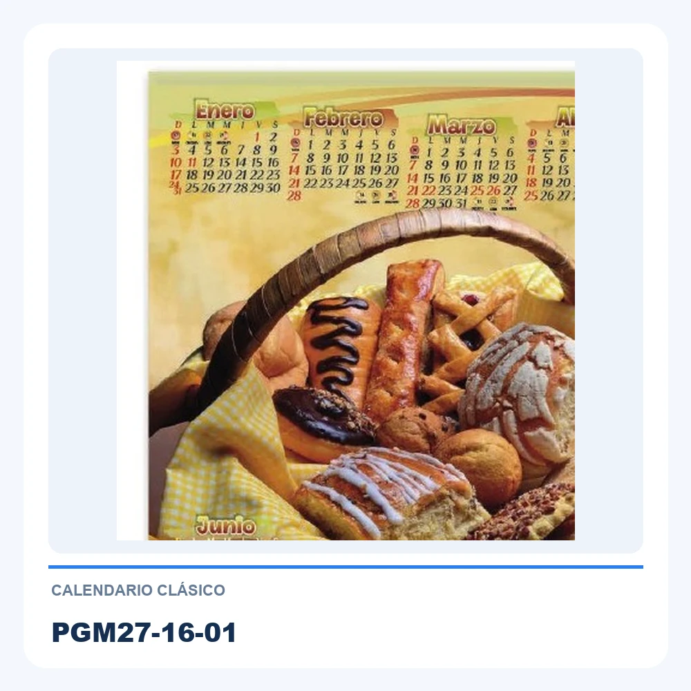 Calendario Clásico PGM27-16-01