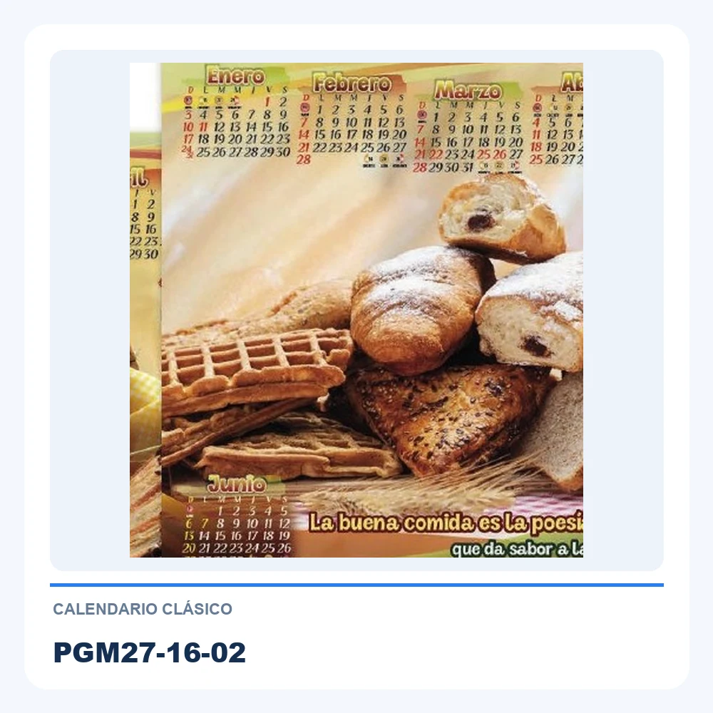 Calendario Clásico PGM27-16-02