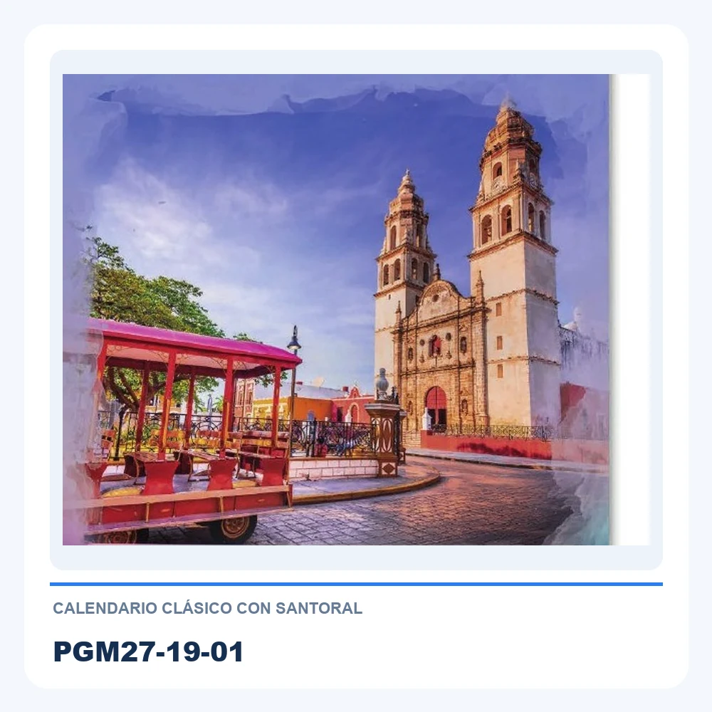 Calendario Clásico con Santoral PGM27-19-01