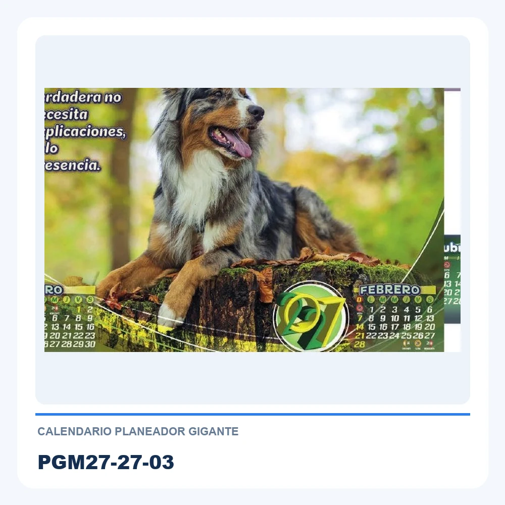 Calendario Planeador Gigante PGM27-27-03