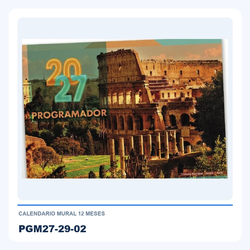Calendario Mural 12 Meses PGM27-29-02