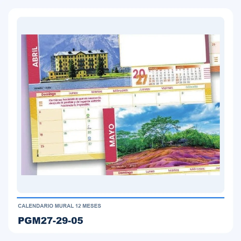 Calendario Mural 12 Meses PGM27-29-05