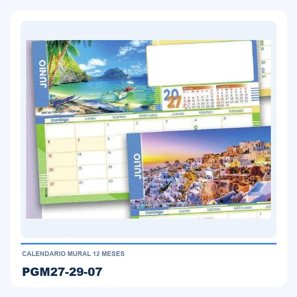 Calendario Mural 12 Meses PGM27-29-07