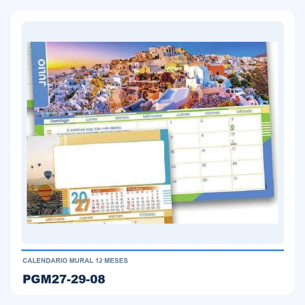 Calendario Mural 12 Meses PGM27-29-08